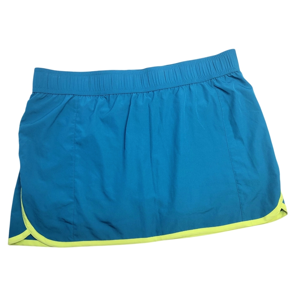 Columbia Skort Athletic Skirt Medium Blue Green Omni Freeze Undershorts Tennis